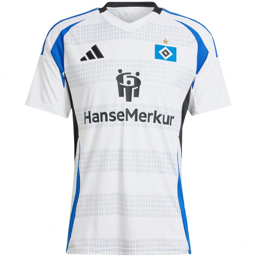 Bambino Maglia Merle Kirschstein #25 Bianco Blu Kit Gara Home 2024/25 Maglietta