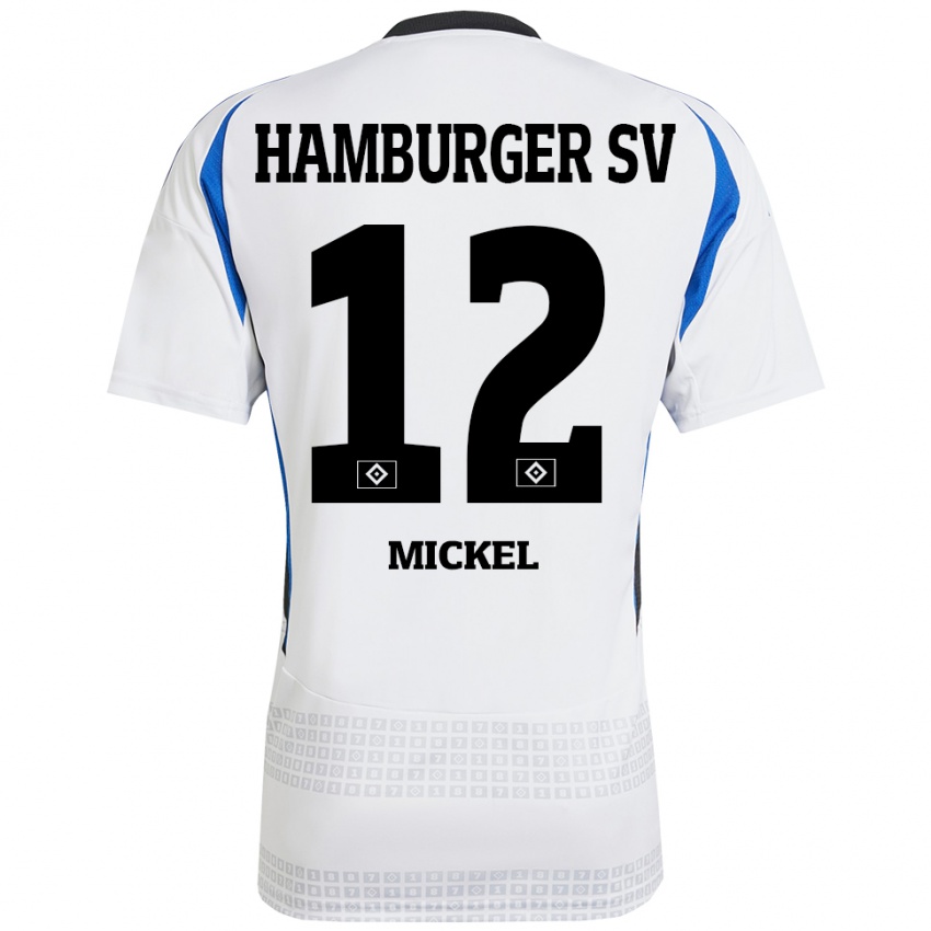 Bambino Maglia Tom Mickel #12 Bianco Blu Kit Gara Home 2024/25 Maglietta