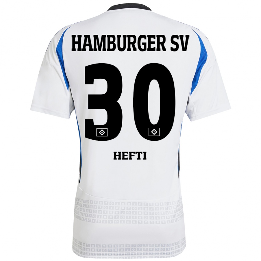 Bambino Maglia Silvan Hefti #30 Bianco Blu Kit Gara Home 2024/25 Maglietta