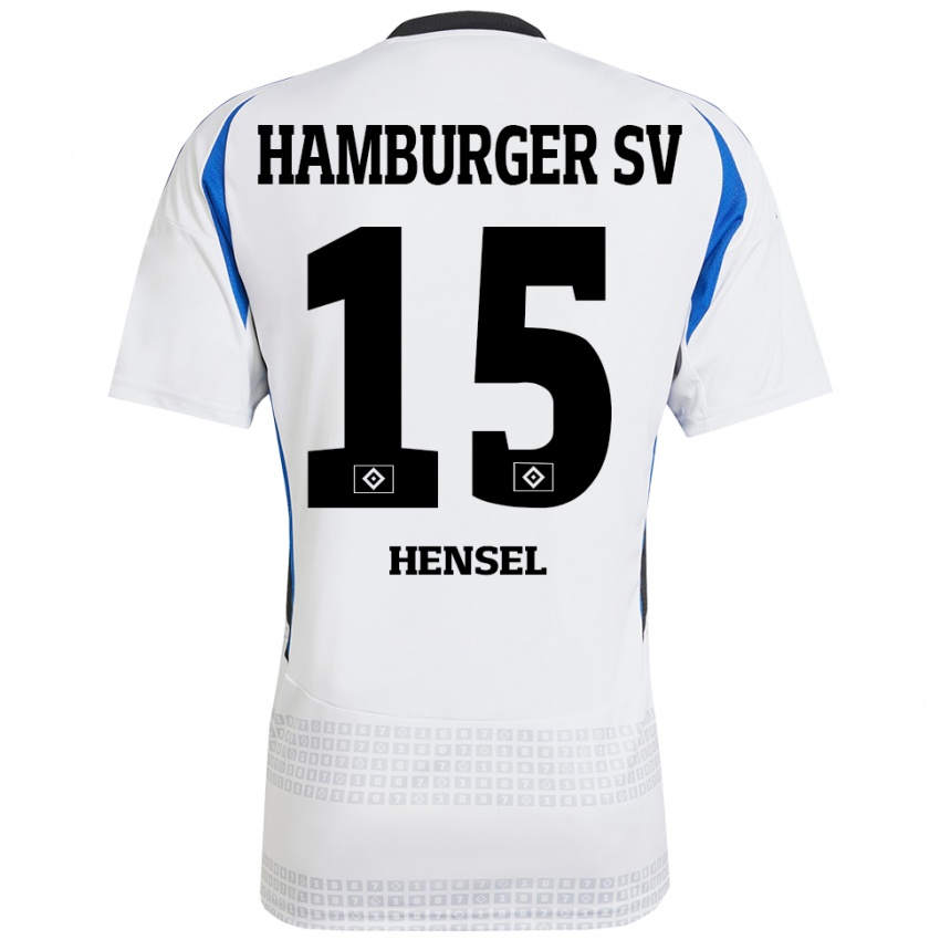 Bambino Maglia Janoah Hensel #15 Bianco Blu Kit Gara Home 2024/25 Maglietta