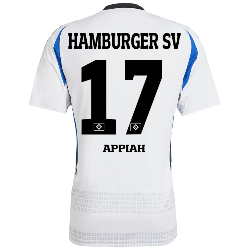 Bambino Maglia Emmanuel Appiah #17 Bianco Blu Kit Gara Home 2024/25 Maglietta