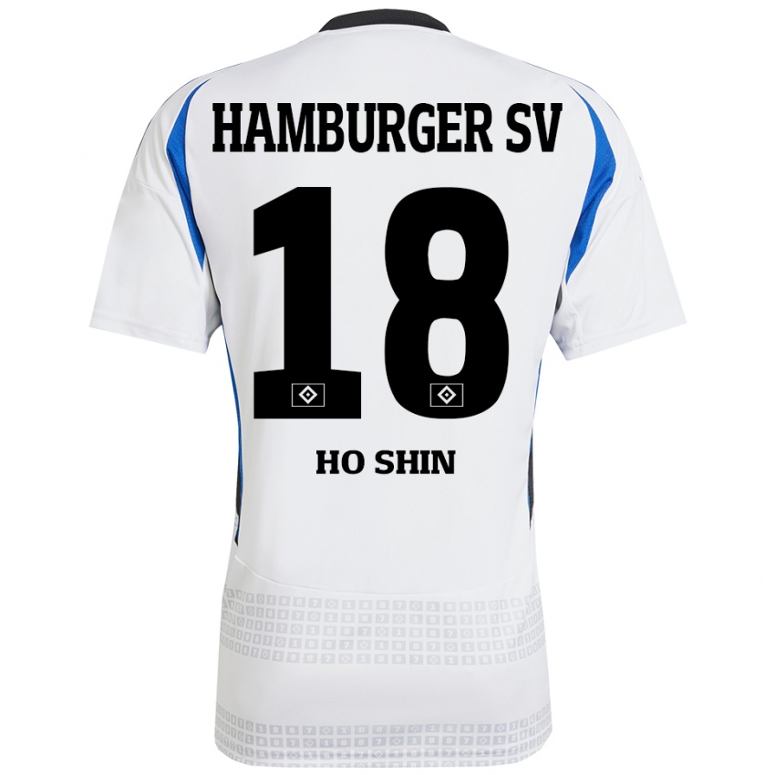 Bambino Maglia Jae Ho Shin #18 Bianco Blu Kit Gara Home 2024/25 Maglietta