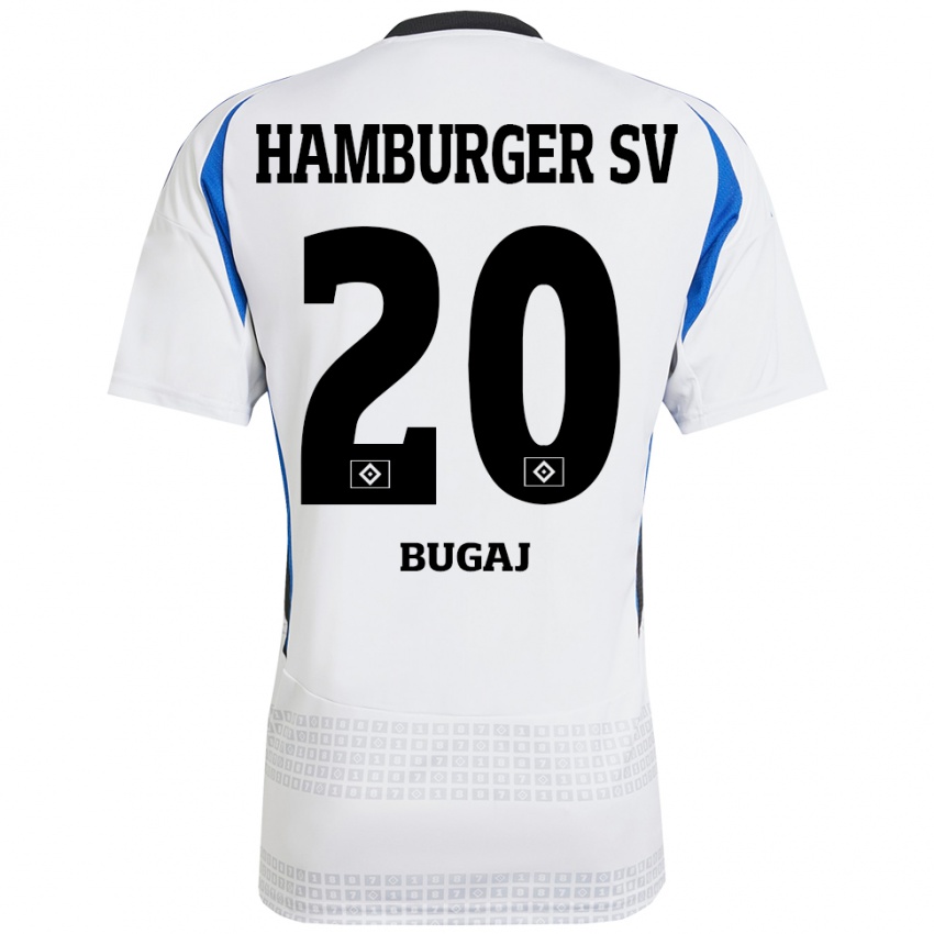 Bambino Maglia Jan-Luca Bugaj #20 Bianco Blu Kit Gara Home 2024/25 Maglietta