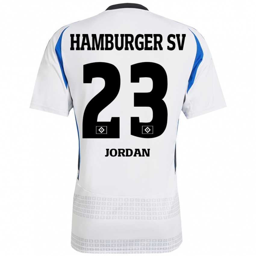 Bambino Maglia Dominik Jordan #23 Bianco Blu Kit Gara Home 2024/25 Maglietta