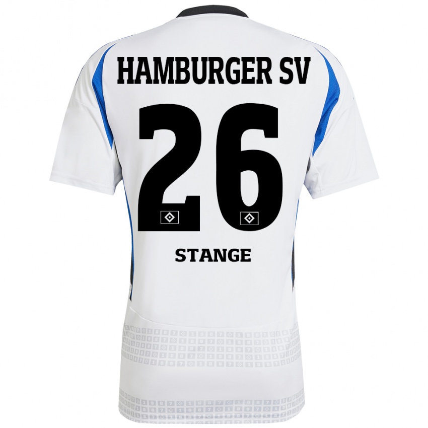 Bambino Maglia Otto Stange #26 Bianco Blu Kit Gara Home 2024/25 Maglietta