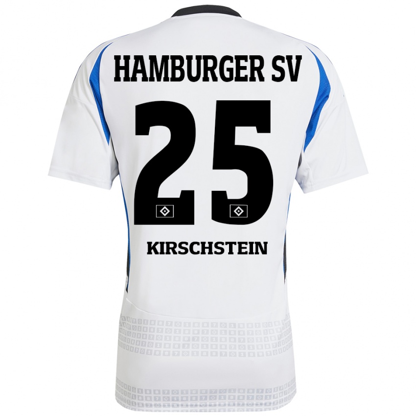 Bambino Maglia Merle Kirschstein #25 Bianco Blu Kit Gara Home 2024/25 Maglietta