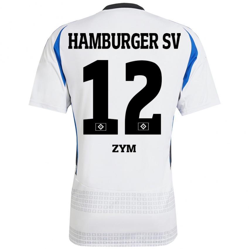 Bambino Maglia Marcel Zym #12 Bianco Blu Kit Gara Home 2024/25 Maglietta