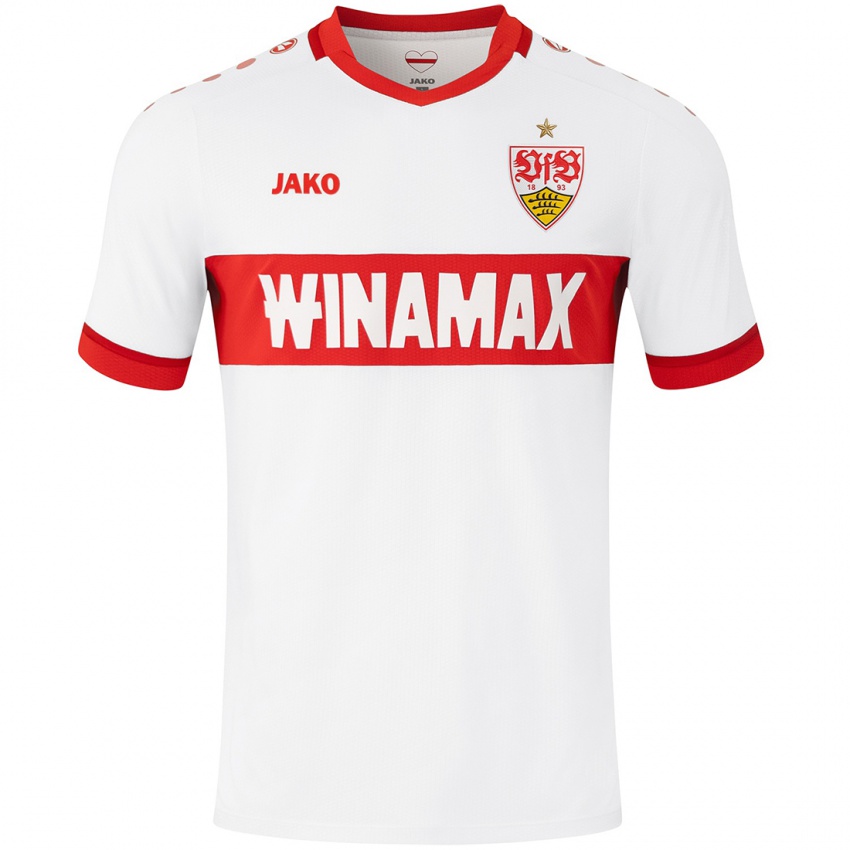 Bambino Maglia Jakov Suver #19 Bianco Rosso Kit Gara Home 2024/25 Maglietta