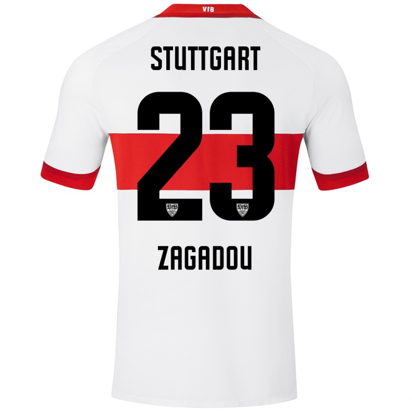 Bambino Maglia Dan-Axel Zagadou #23 Bianco Rosso Kit Gara Home 2024/25 Maglietta