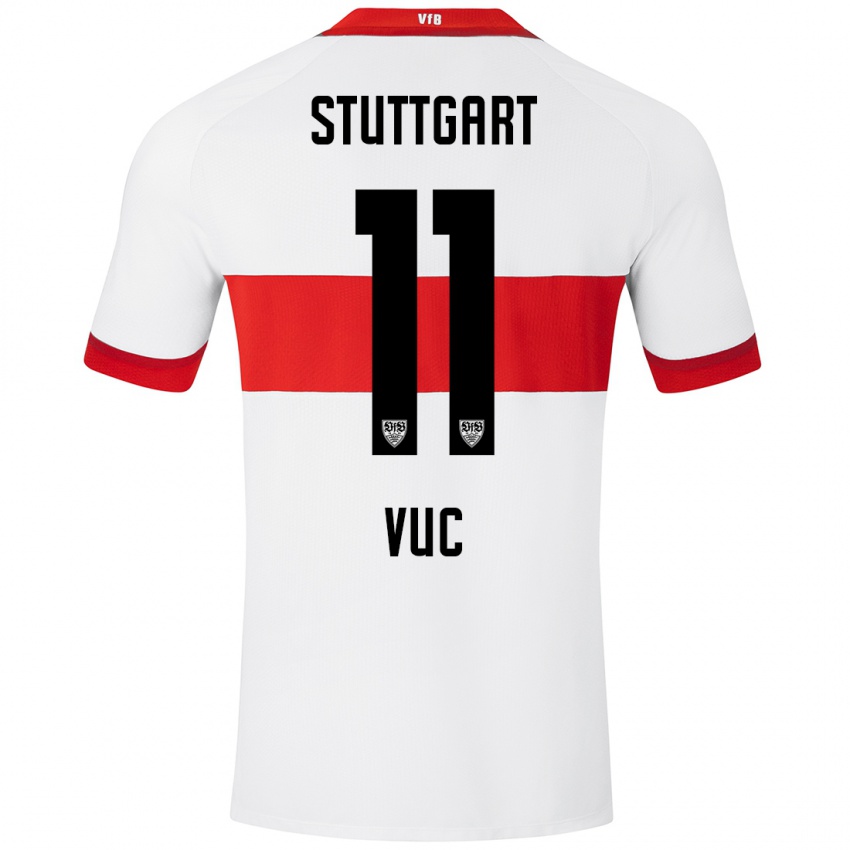 Bambino Maglia Patrick Vuc #11 Bianco Rosso Kit Gara Home 2024/25 Maglietta