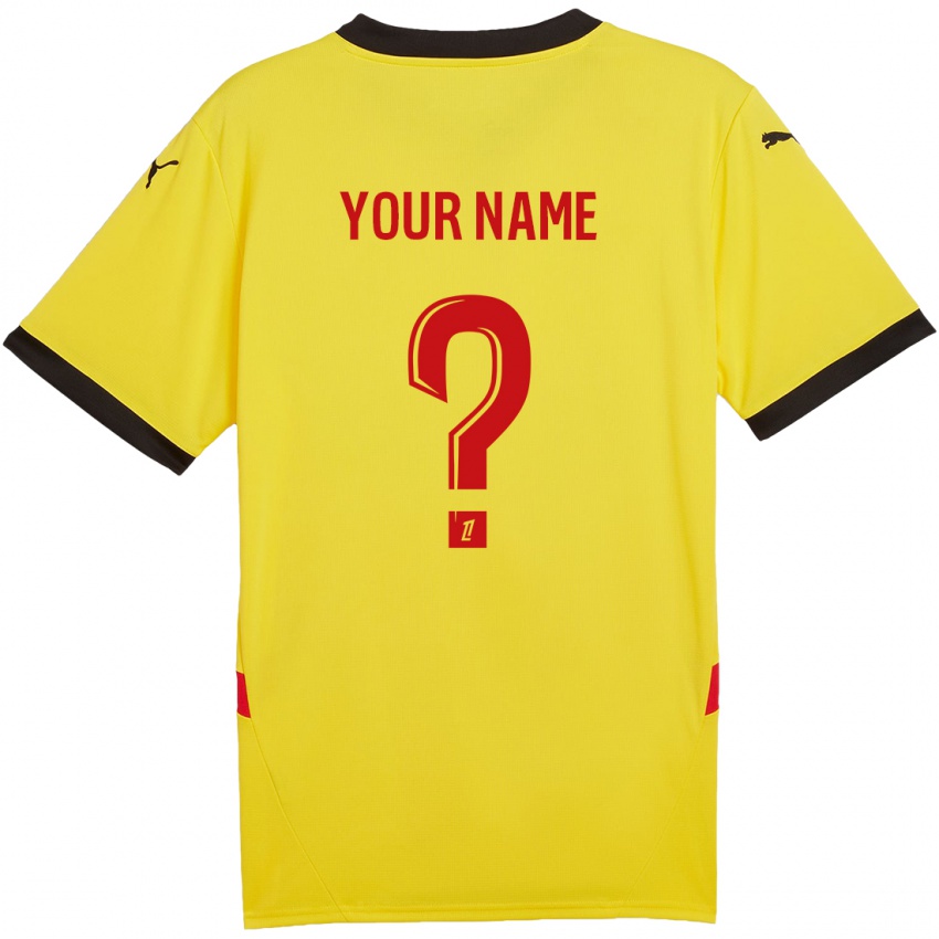 Bambino Maglia Il Tuo Nome #0 Giallo Rosso Kit Gara Home 2024/25 Maglietta