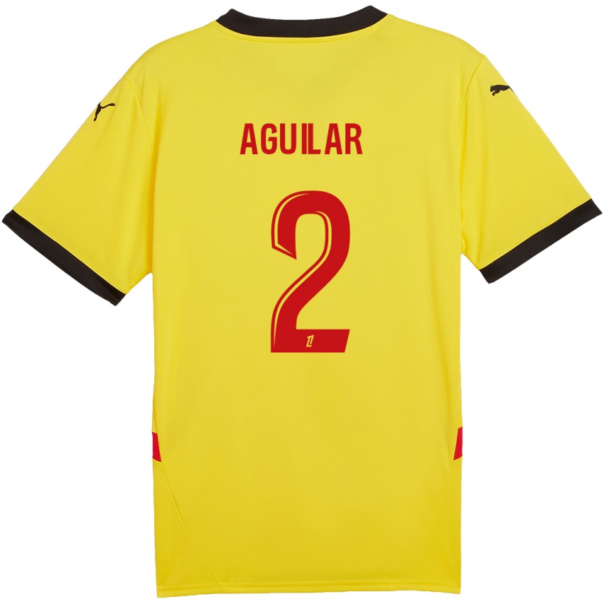 Bambino Maglia Ruben Aguilar #2 Giallo Rosso Kit Gara Home 2024/25 Maglietta