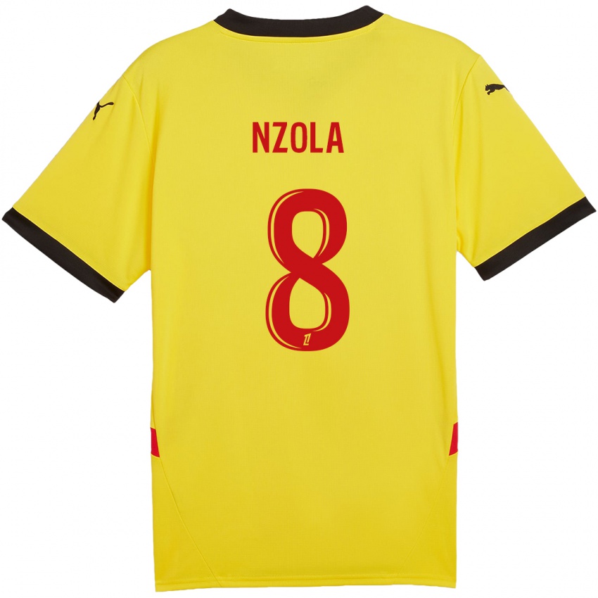 Bambino Maglia M'bala Nzola #8 Giallo Rosso Kit Gara Home 2024/25 Maglietta