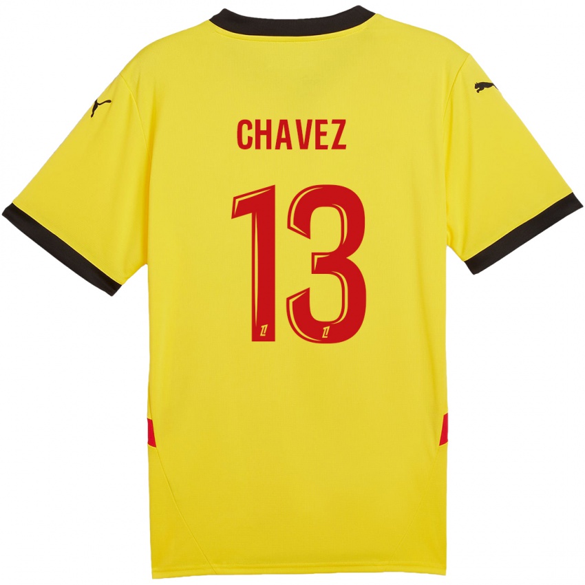 Bambino Maglia Jhoanner Chávez #13 Giallo Rosso Kit Gara Home 2024/25 Maglietta