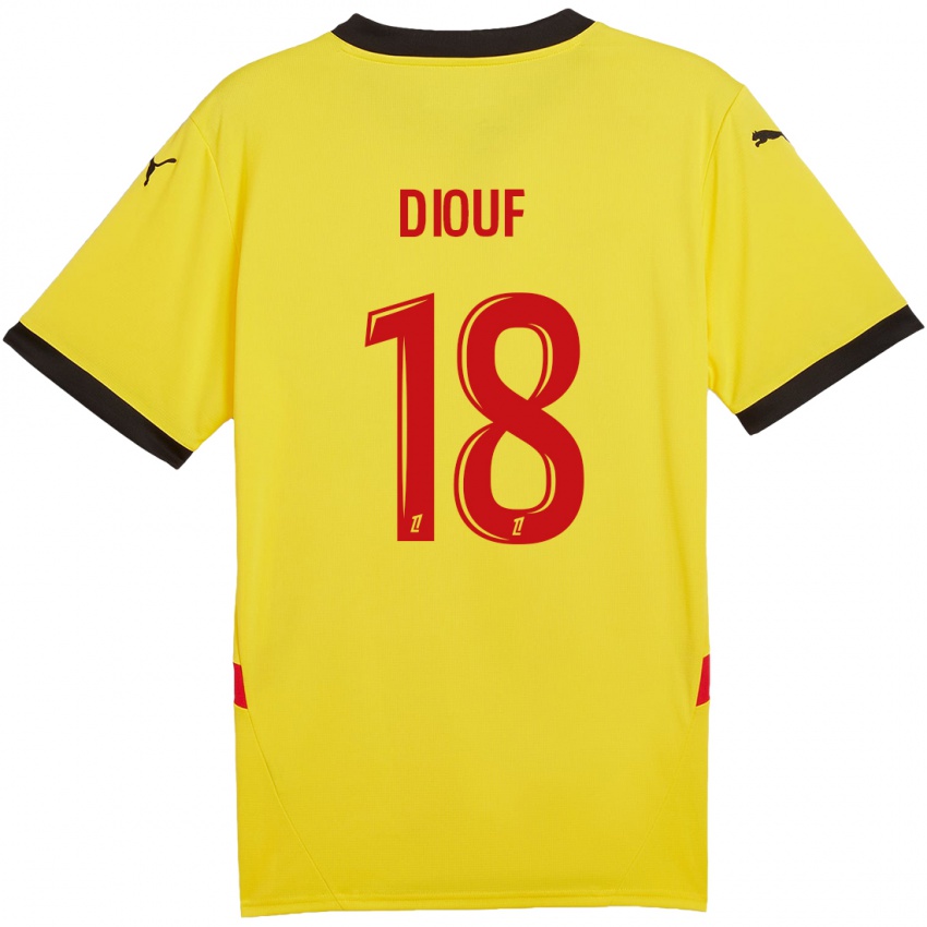 Bambino Maglia Andy Diouf #18 Giallo Rosso Kit Gara Home 2024/25 Maglietta