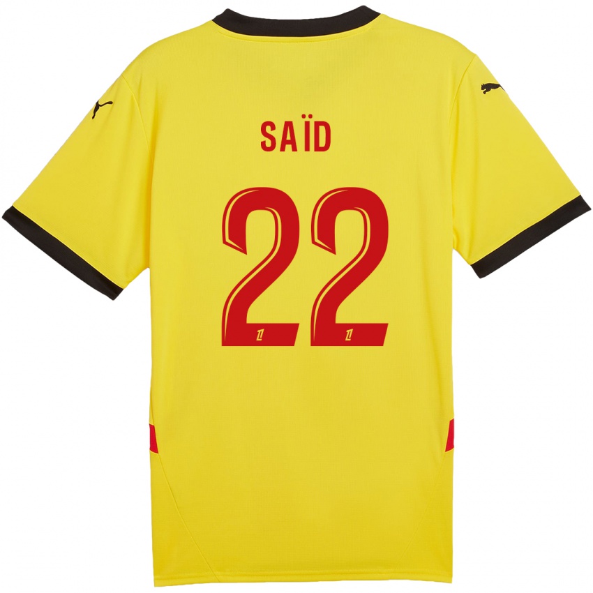 Bambino Maglia Wesley Saïd #22 Giallo Rosso Kit Gara Home 2024/25 Maglietta