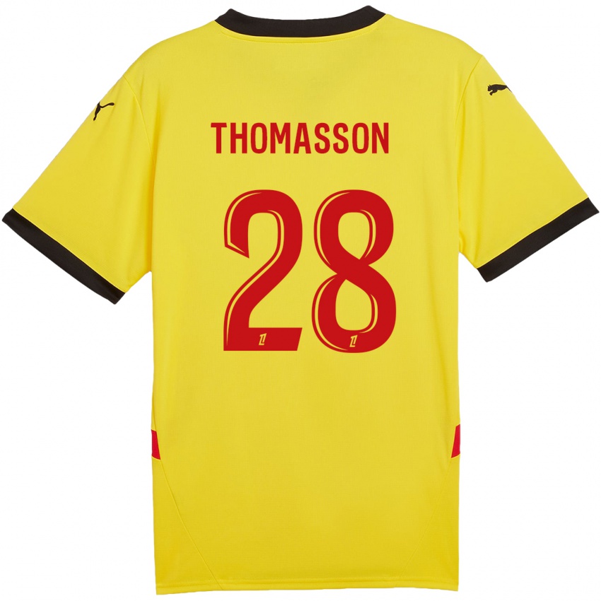 Bambino Maglia Adrien Thomasson #28 Giallo Rosso Kit Gara Home 2024/25 Maglietta