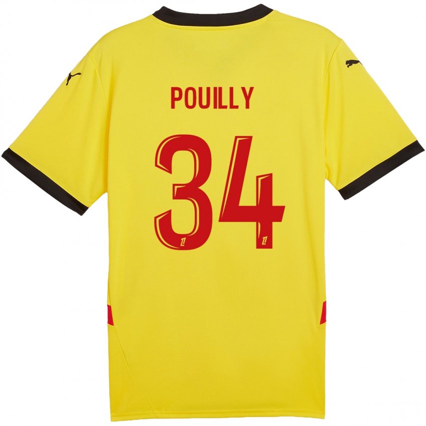 Bambino Maglia Tom Pouilly #34 Giallo Rosso Kit Gara Home 2024/25 Maglietta