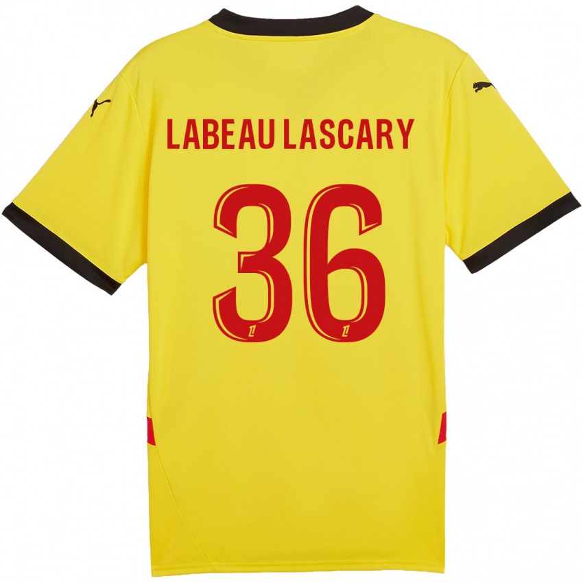 Bambino Maglia Rémy Labeau Lascary #36 Giallo Rosso Kit Gara Home 2024/25 Maglietta