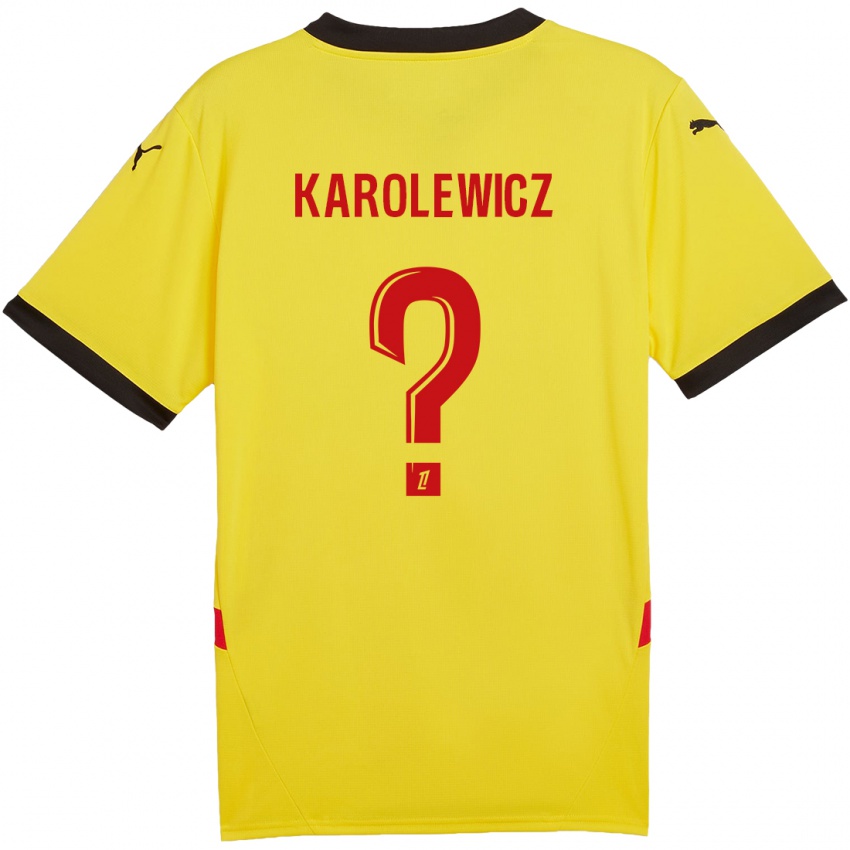 Bambino Maglia Roman Karolewicz #0 Giallo Rosso Kit Gara Home 2024/25 Maglietta