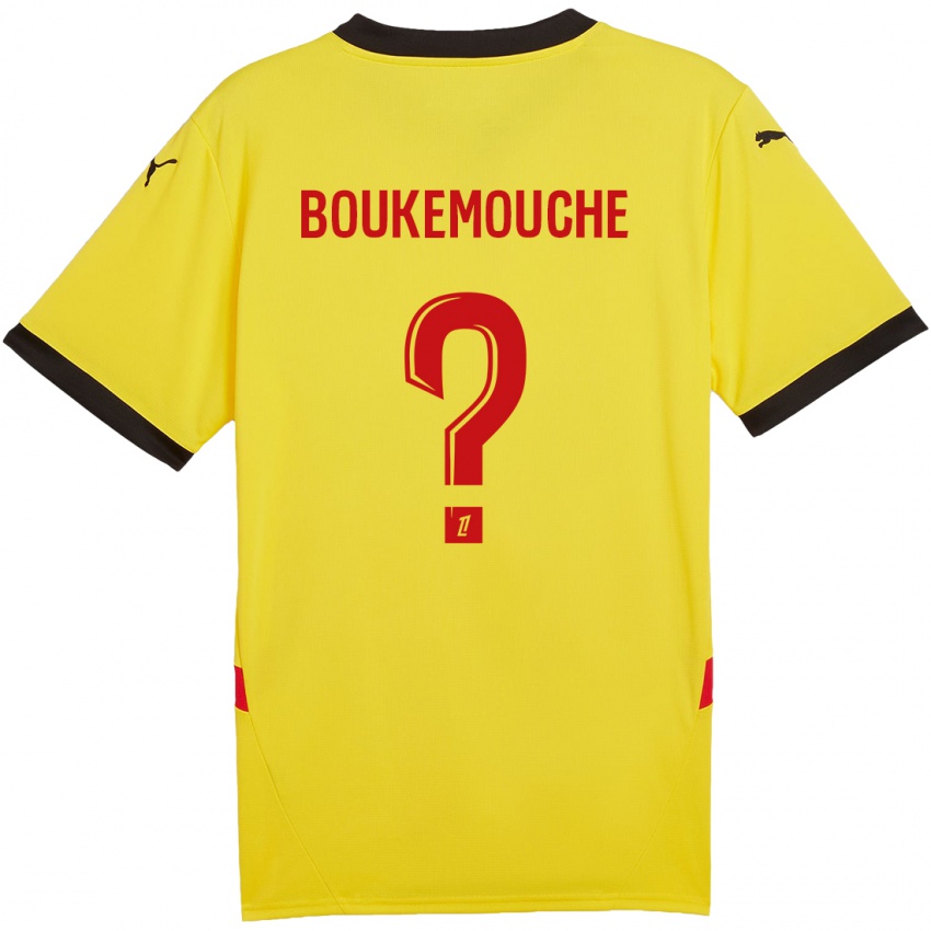 Bambino Maglia Amine Boukemouche #0 Giallo Rosso Kit Gara Home 2024/25 Maglietta