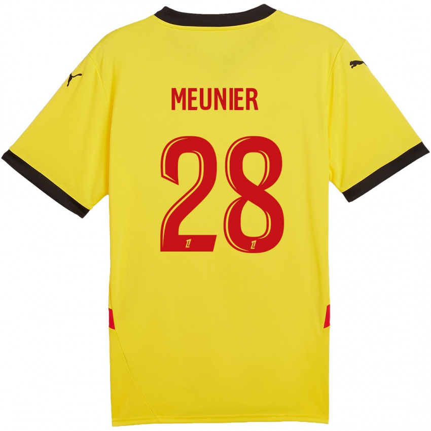 Bambino Maglia Jennifer Meunier #28 Giallo Rosso Kit Gara Home 2024/25 Maglietta