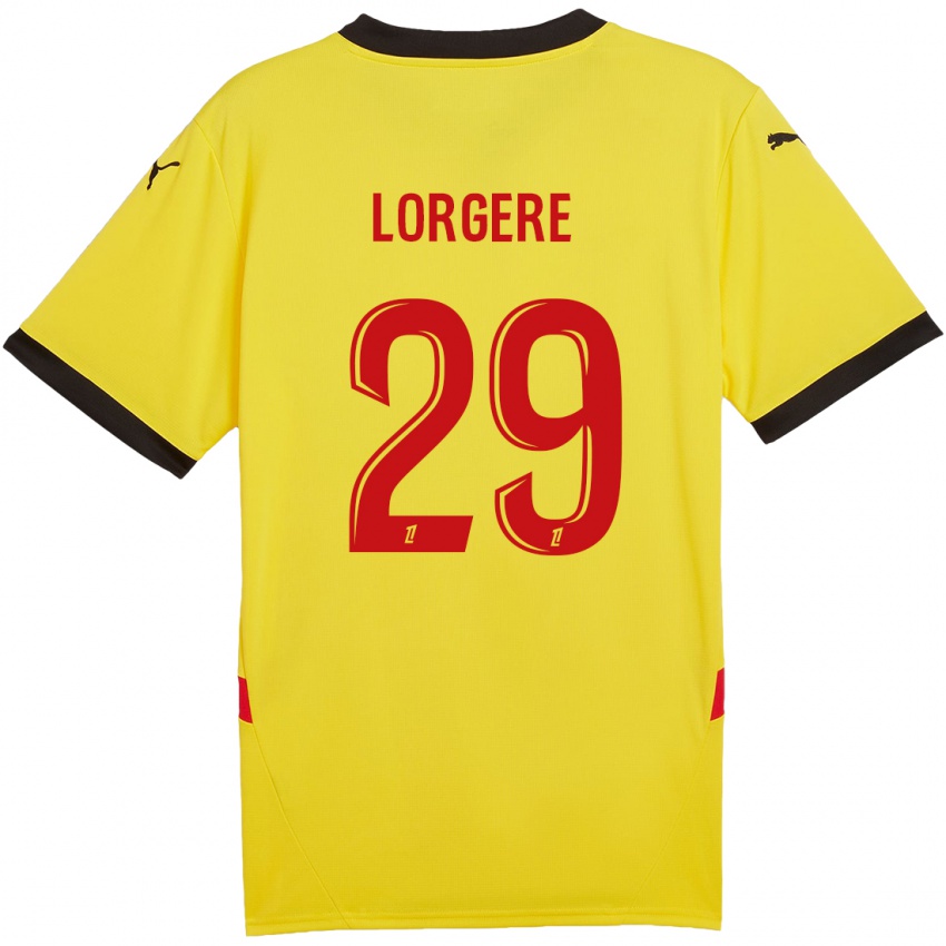 Bambino Maglia Charlotte Lorgeré #29 Giallo Rosso Kit Gara Home 2024/25 Maglietta