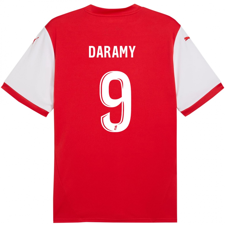 Bambino Maglia Mohamed Daramy #9 Rosso Bianco Kit Gara Home 2024/25 Maglietta