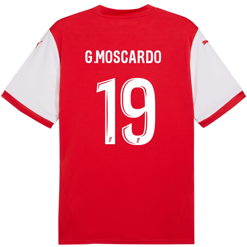 Bambino Maglia Gabriel Moscardo #19 Rosso Bianco Kit Gara Home 2024/25 Maglietta