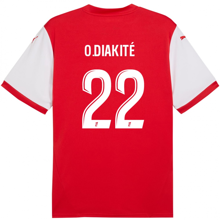 Bambino Maglia Oumar Diakité #22 Rosso Bianco Kit Gara Home 2024/25 Maglietta