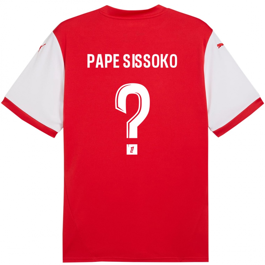 Bambino Maglia Niama Pape Sissoko #0 Rosso Bianco Kit Gara Home 2024/25 Maglietta