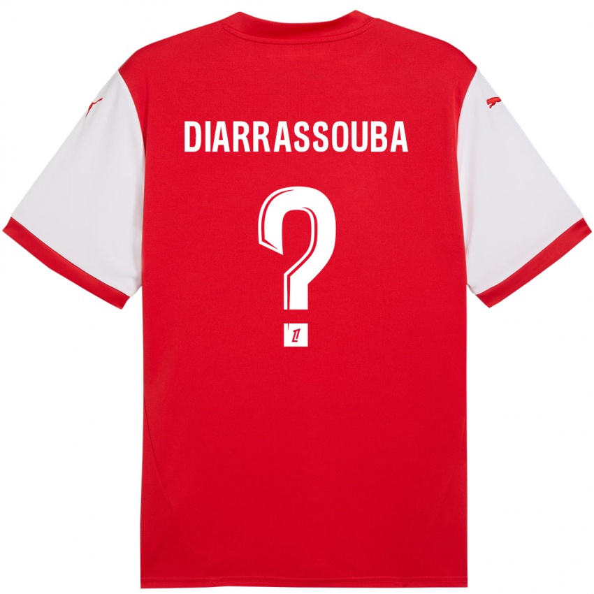 Bambino Maglia Tidiane Diarrassouba #0 Rosso Bianco Kit Gara Home 2024/25 Maglietta