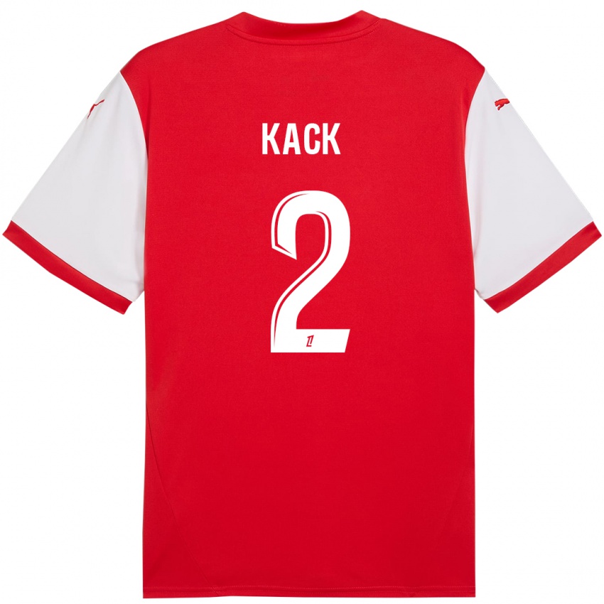 Bambino Maglia Mathilde Kack #2 Rosso Bianco Kit Gara Home 2024/25 Maglietta