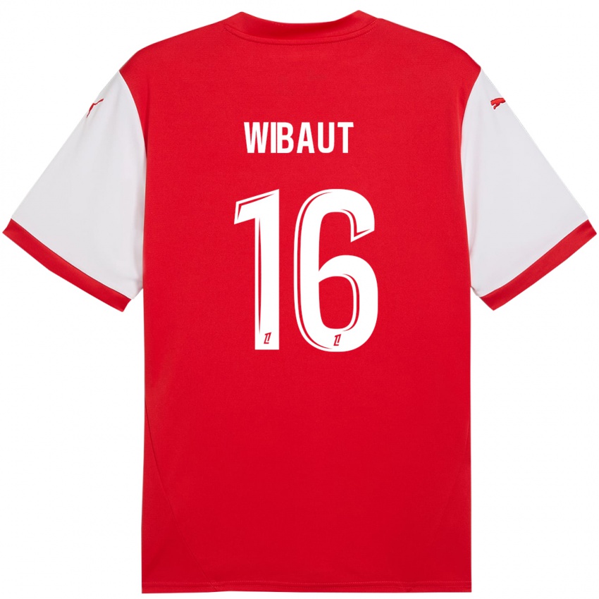 Bambino Maglia Clara Wibaut #16 Rosso Bianco Kit Gara Home 2024/25 Maglietta