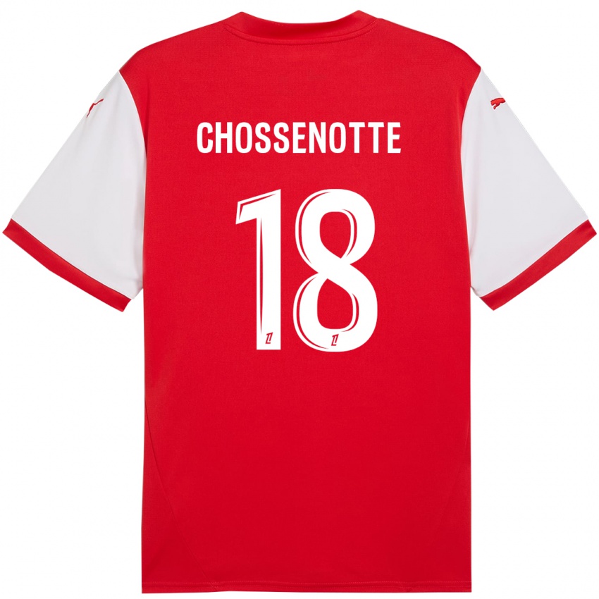 Bambino Maglia Shana Chossenotte #18 Rosso Bianco Kit Gara Home 2024/25 Maglietta