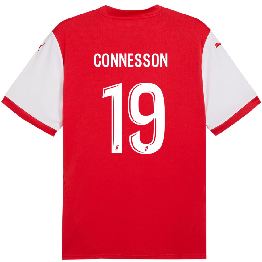 Bambino Maglia Adele Connesson #19 Rosso Bianco Kit Gara Home 2024/25 Maglietta