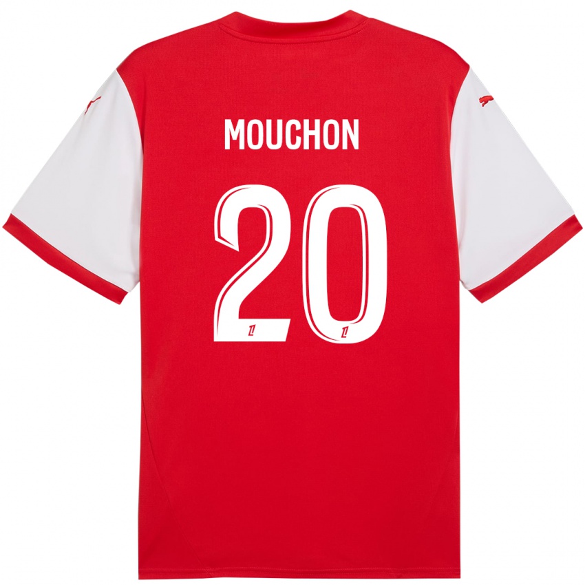 Bambino Maglia Noemie Mouchon #20 Rosso Bianco Kit Gara Home 2024/25 Maglietta