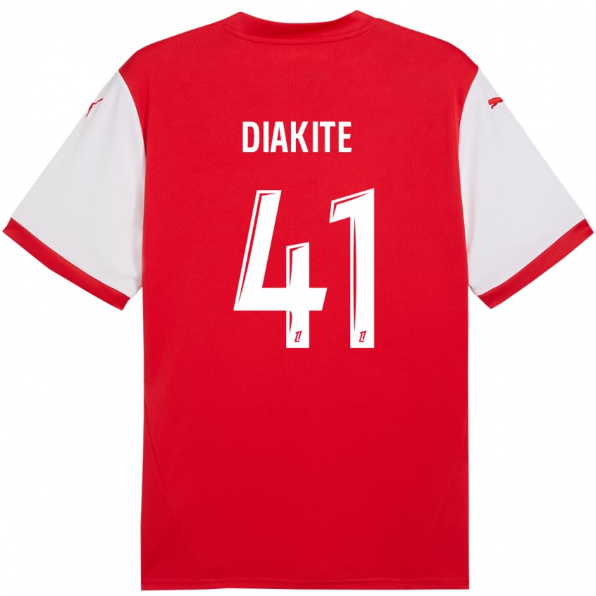 Bambino Maglia Ibrahim Diakité #41 Rosso Bianco Kit Gara Home 2024/25 Maglietta