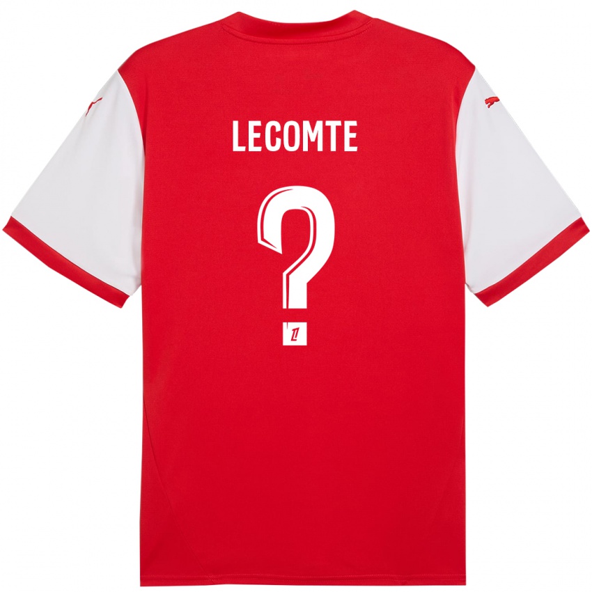 Bambino Maglia Benjamin Lecomte #0 Rosso Bianco Kit Gara Home 2024/25 Maglietta