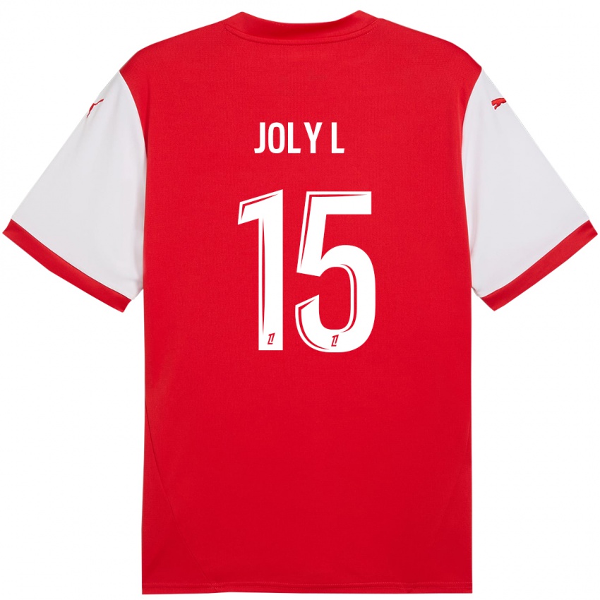 Bambino Maglia Lou Ann Joly #15 Rosso Bianco Kit Gara Home 2024/25 Maglietta