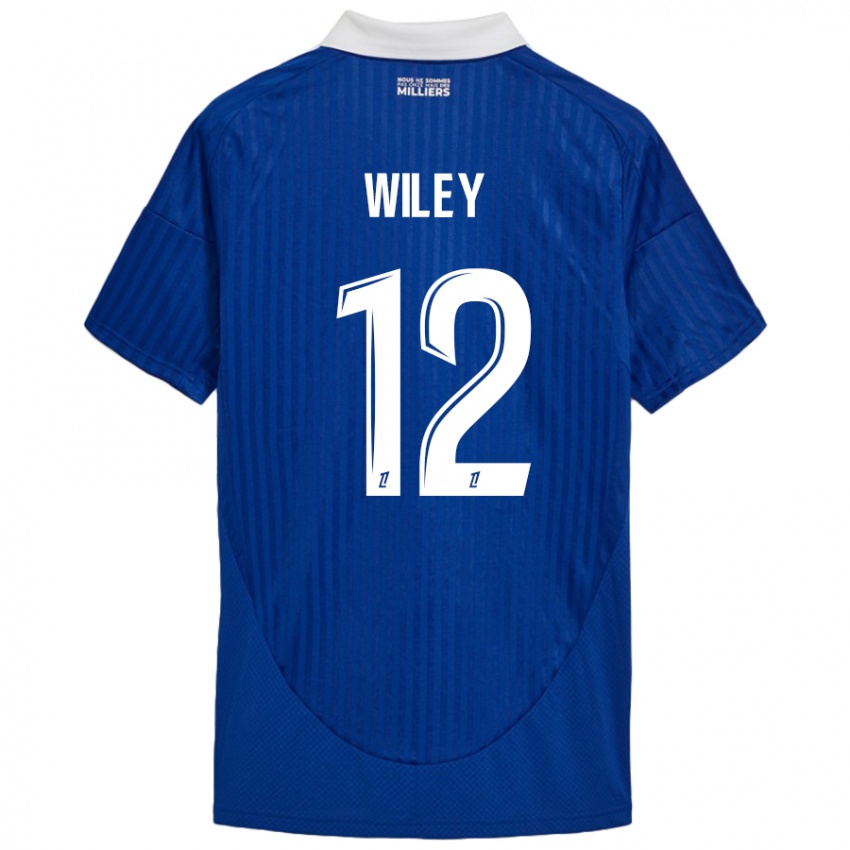 Bambino Maglia Caleb Wiley #12 Blu Bianco Kit Gara Home 2024/25 Maglietta