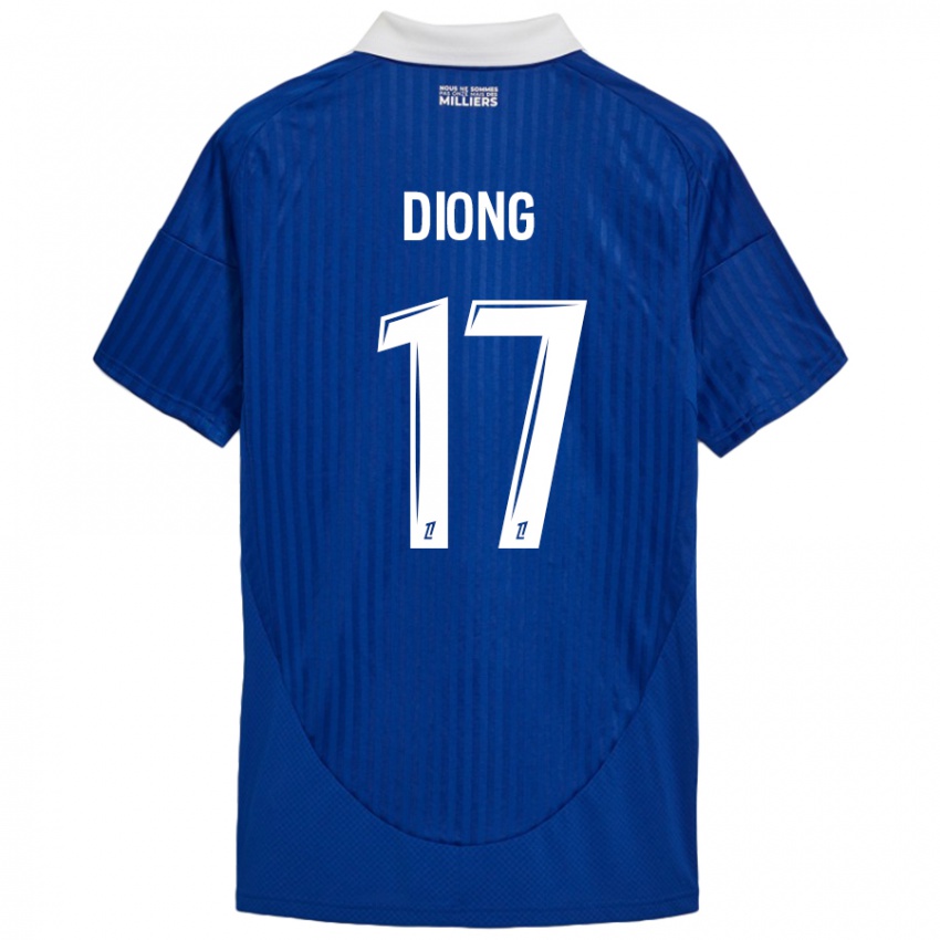 Bambino Maglia Pape Diong #17 Blu Bianco Kit Gara Home 2024/25 Maglietta