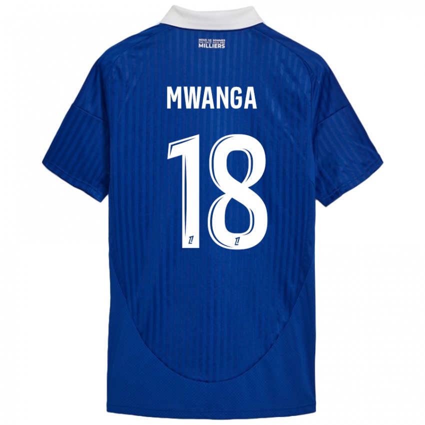 Bambino Maglia Junior Mwanga #18 Blu Bianco Kit Gara Home 2024/25 Maglietta