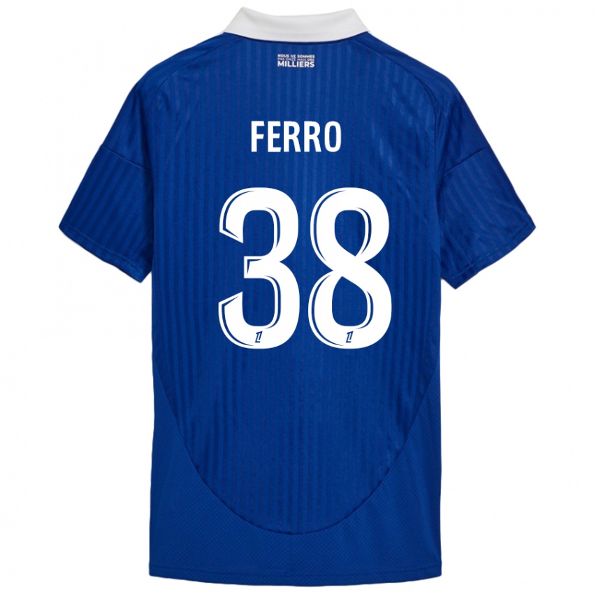 Bambino Maglia Nolan Ferro #38 Blu Bianco Kit Gara Home 2024/25 Maglietta