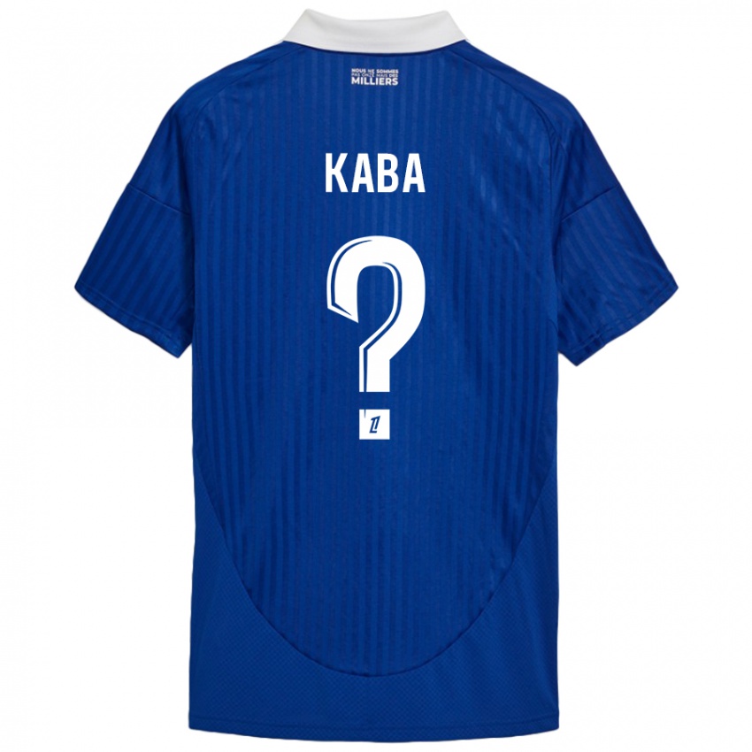 Bambino Maglia Kanfory Kaba #0 Blu Bianco Kit Gara Home 2024/25 Maglietta