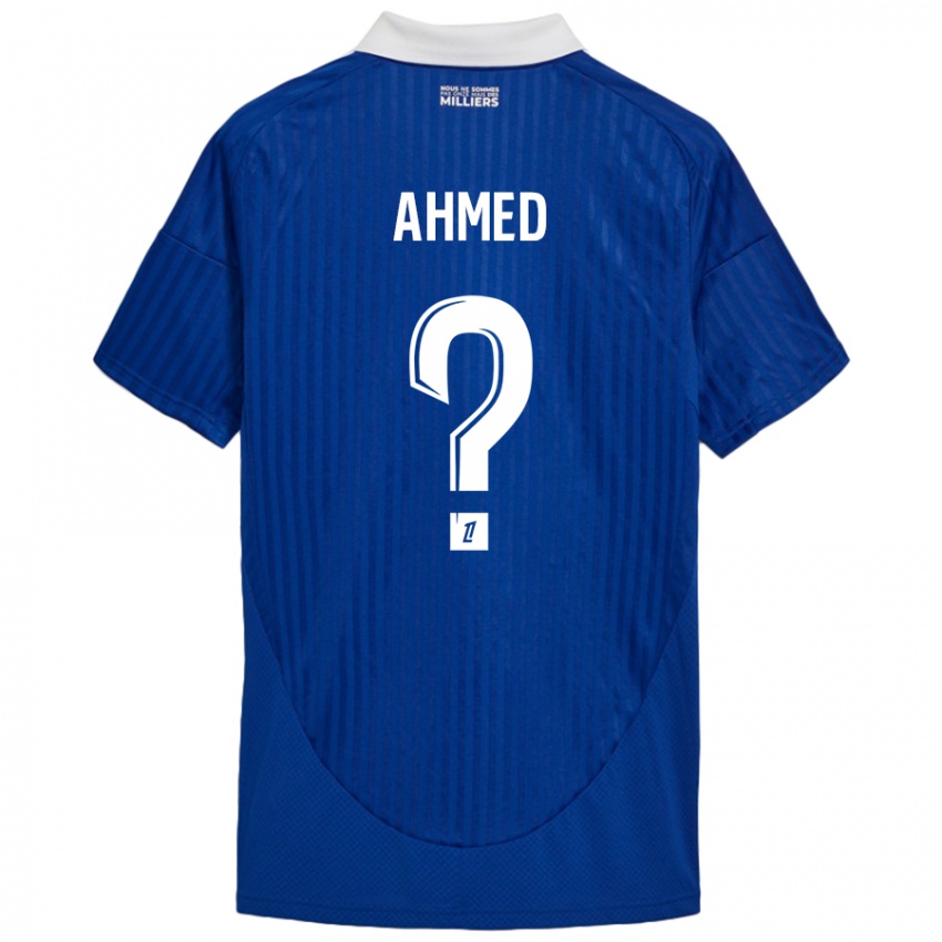 Bambino Maglia Aymeric Ahmed #0 Blu Bianco Kit Gara Home 2024/25 Maglietta