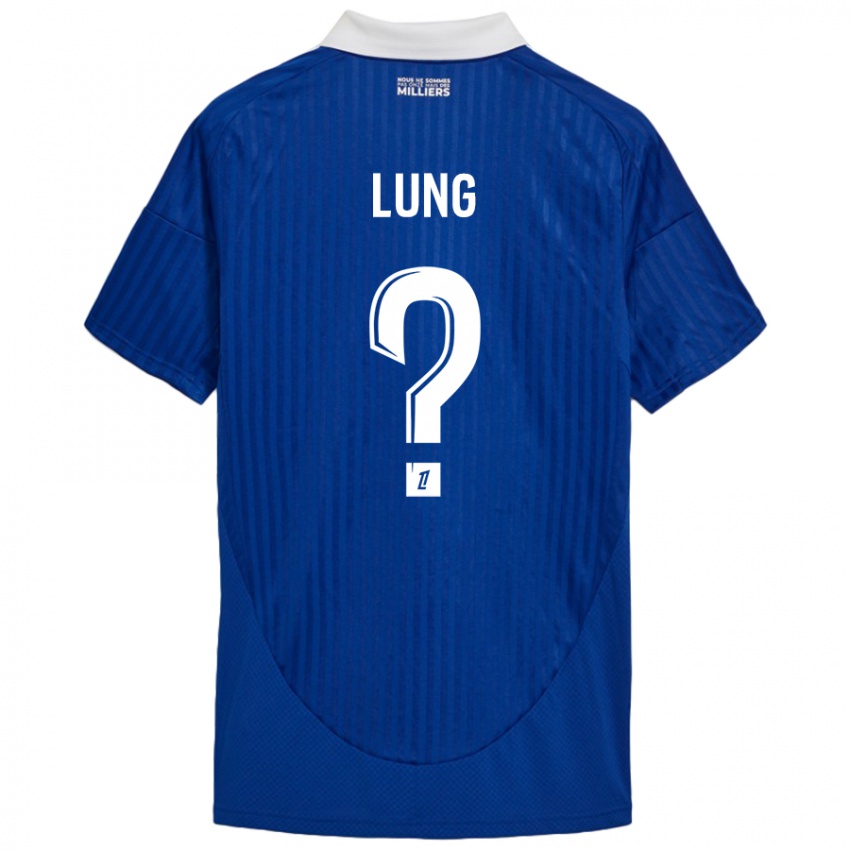 Bambino Maglia Sacha Lung #0 Blu Bianco Kit Gara Home 2024/25 Maglietta