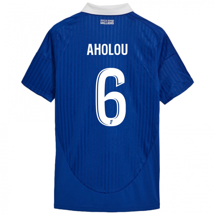 Bambino Maglia Jean-Eudes Aholou #6 Blu Bianco Kit Gara Home 2024/25 Maglietta