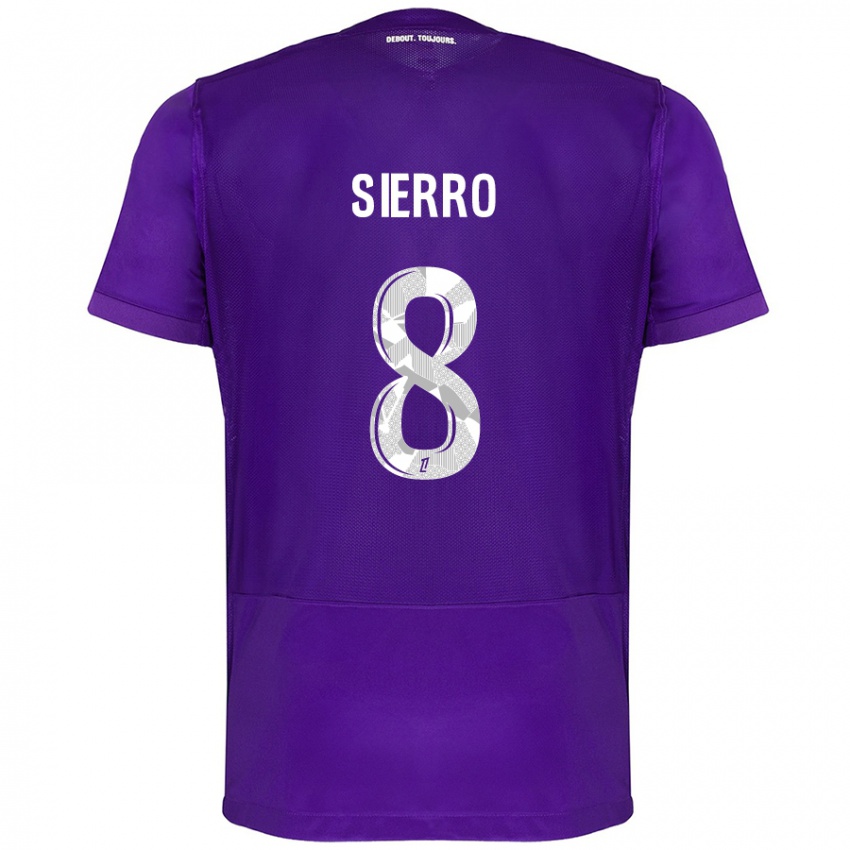 Bambino Maglia Vincent Sierro #8 Viola Bianco Kit Gara Home 2024/25 Maglietta