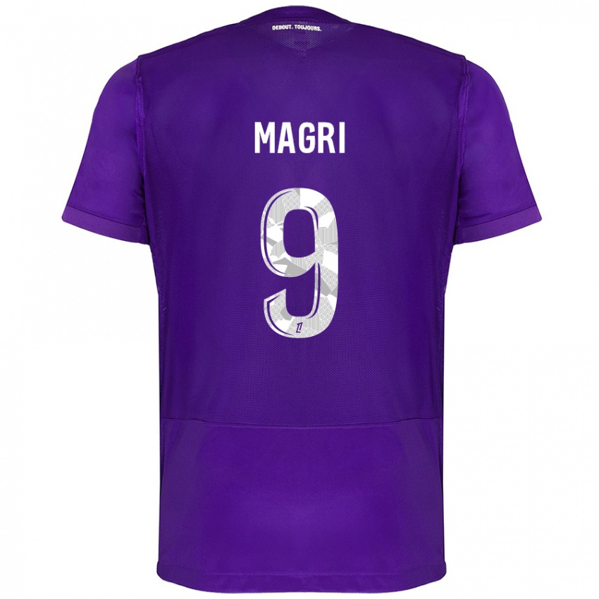 Bambino Maglia Frank Magri #9 Viola Bianco Kit Gara Home 2024/25 Maglietta